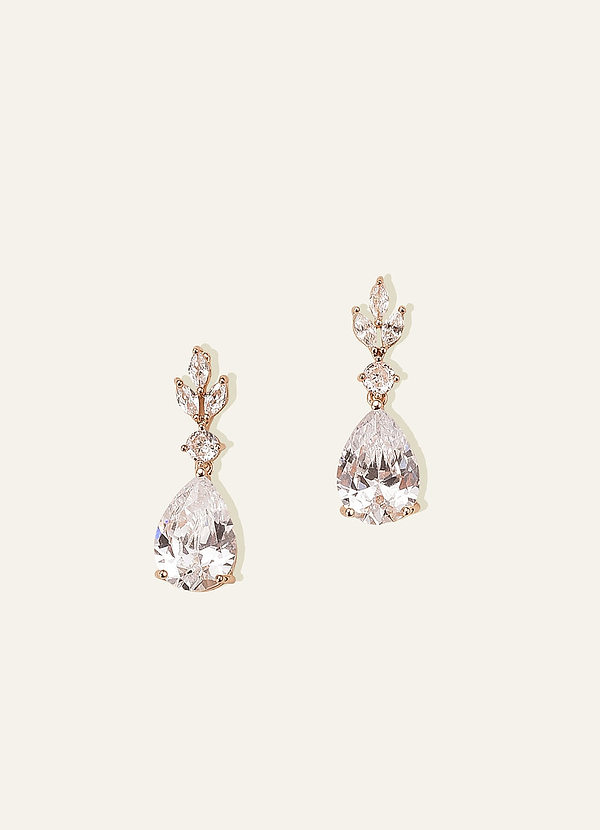 front Leaf Teardrop Drop Earrings