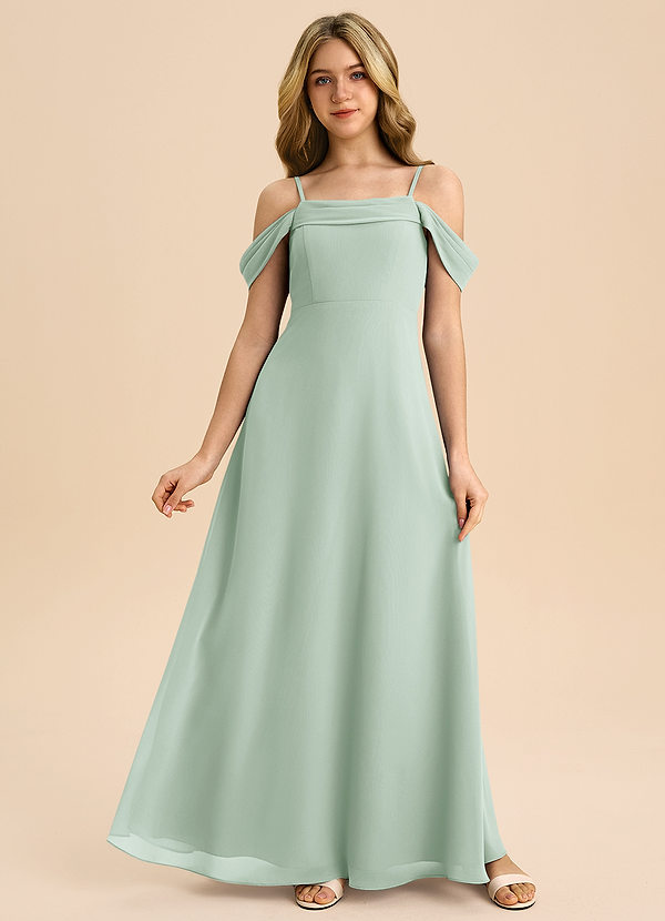 Azazie Anselie Junior Klä av A-Line i Chiffong Av axeln image1