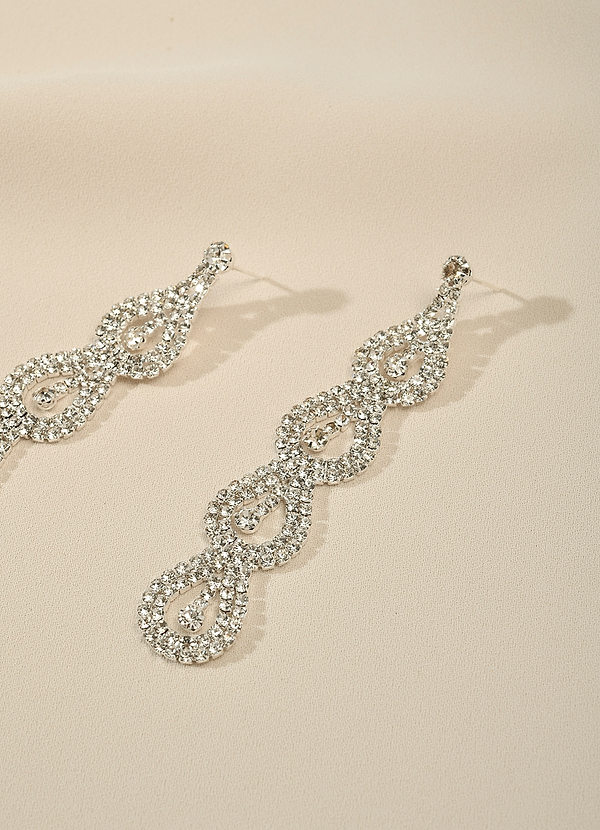front Boucles d'oreilles pendantes en cristal
