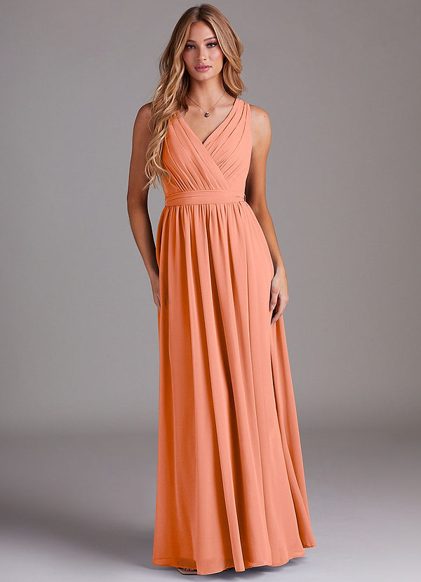Azazie Kingsley Bridesmaid Dresses Sunset A-Line Lace Chiffon Dress image1