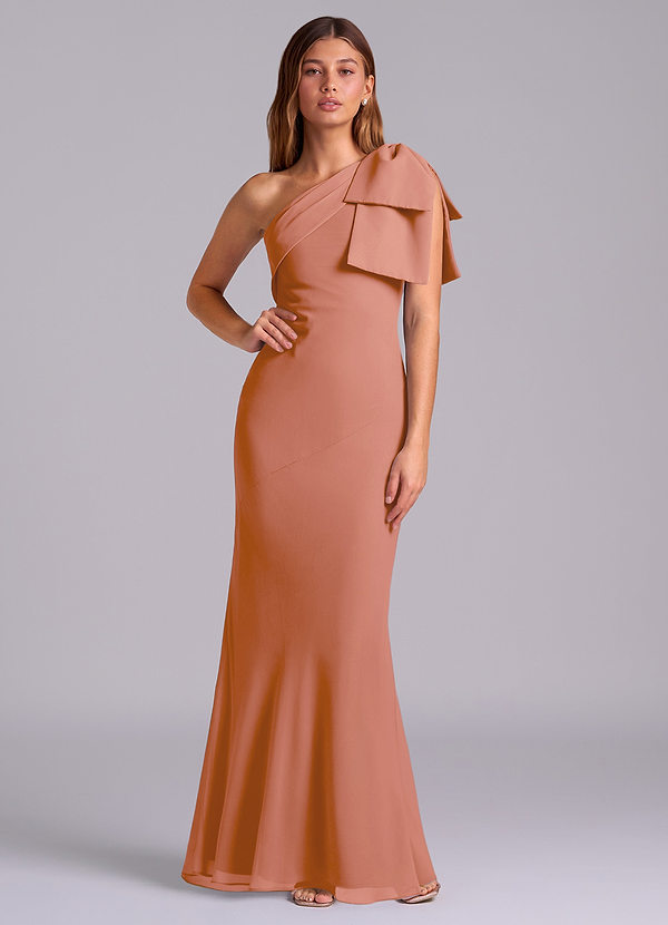 Azazie Yuanna Bridesmaid Dresses MAI TAI Mermaid One Shoulder Chiffon Dress image1