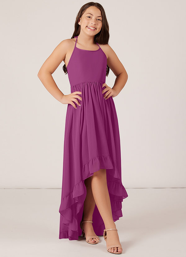 Elegantes Vestidos Sin Mangas Para Damas De Honor Junior Orquídea