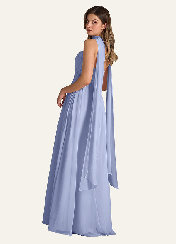 front Azazie Matching Color Chiffon Scarf