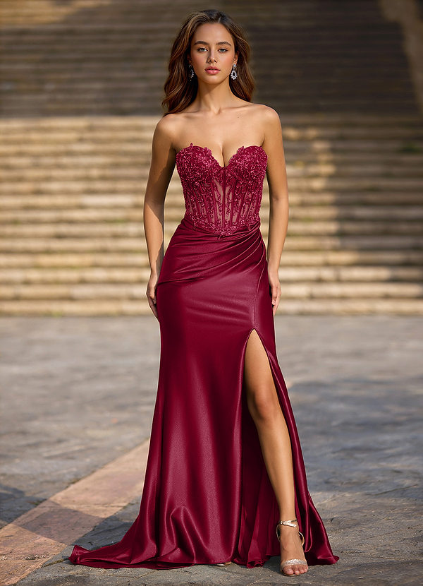 Enamel Red Mermaid Prom Dress image1