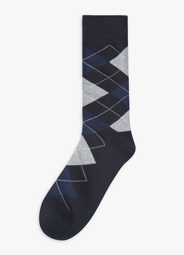 front Calcetines de padrinos de boda con rombos en contraste