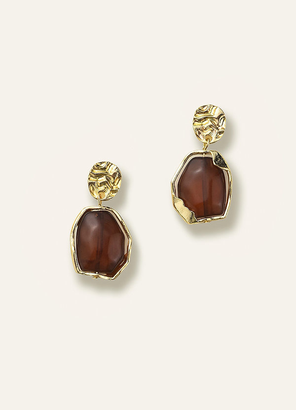 front Molten Resin Drop Earrings