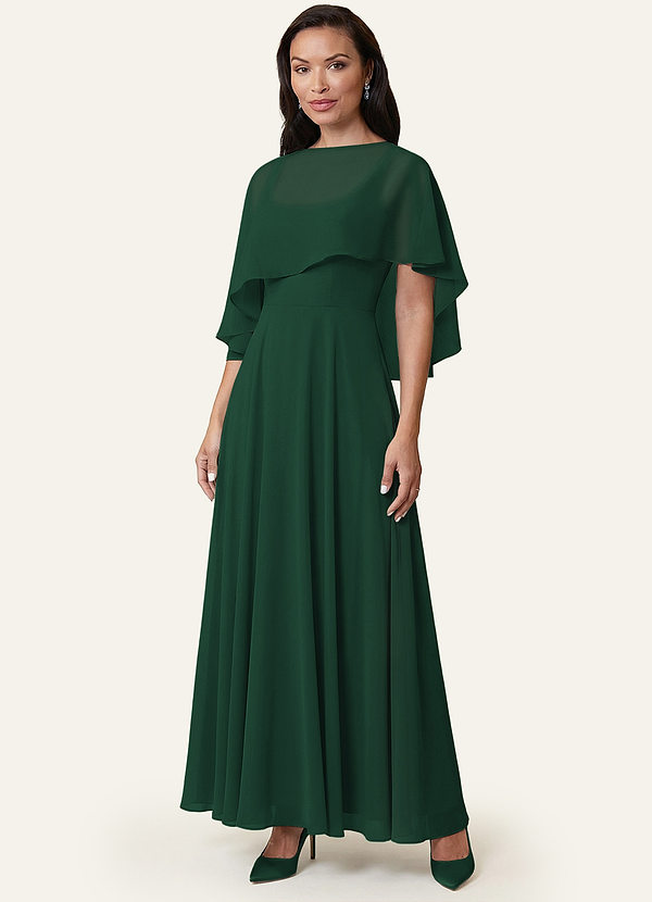 front Azazie Matching Color Wren Chiffon Wrap