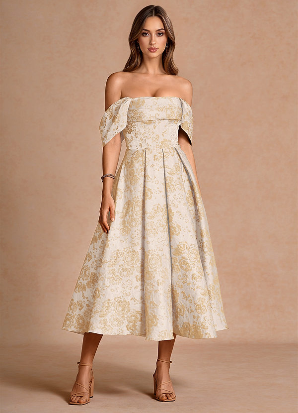 Robe Midi Champagne Millésimé Adara image1