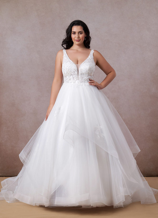 front Azazie Toni Wedding Dress