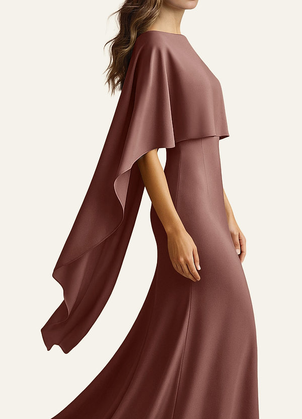 front Azazie Matching Color Stretch Satin Multiway Cape