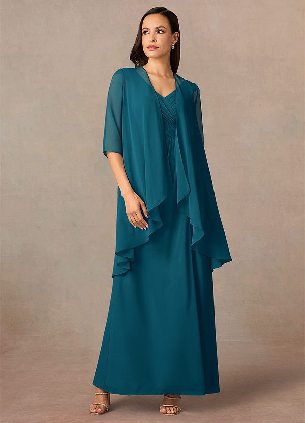 front Azazie Matching Color Olivia Chiffon Wrap