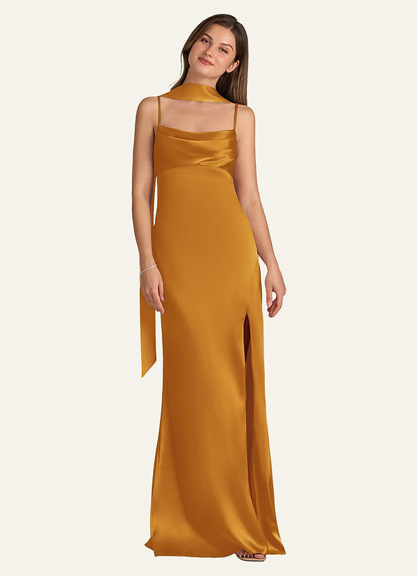 front Azazie Farblich passender matter Satinschal