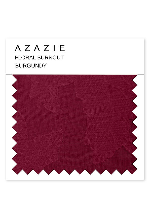 front Azazie Bourgondië Floral Burnout-staal