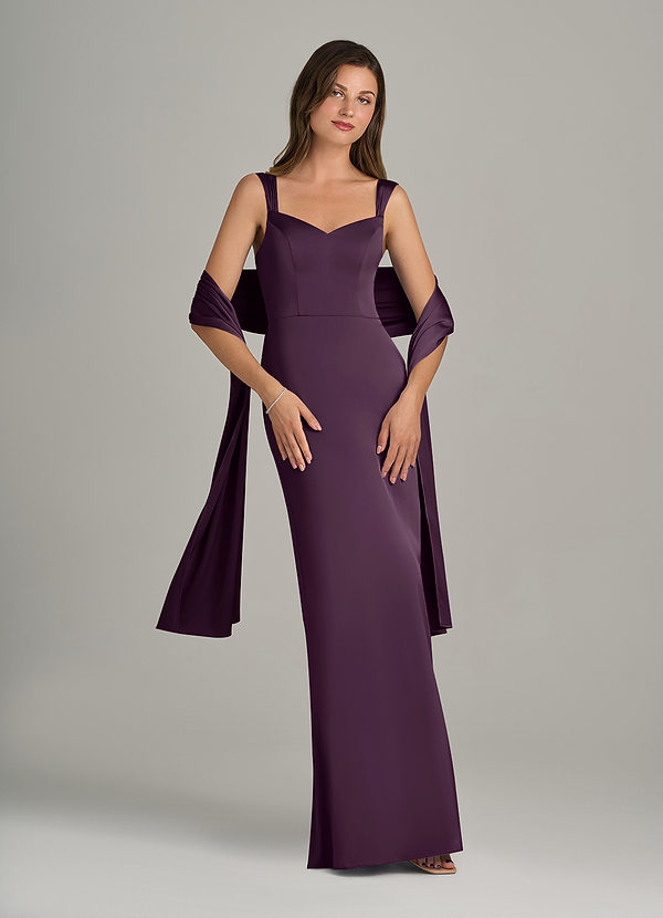 front Azazie Matching Color Stretch Satin Shawl