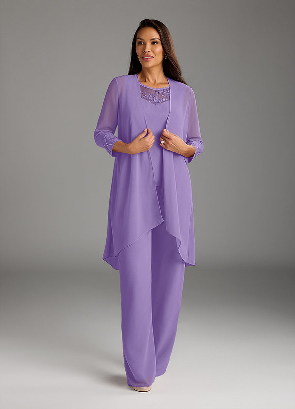 Azazie Maura Mother of the Brides Dresses Tahiti Jumpsuit/Pantsuit Sequins Chiffon Dress image1