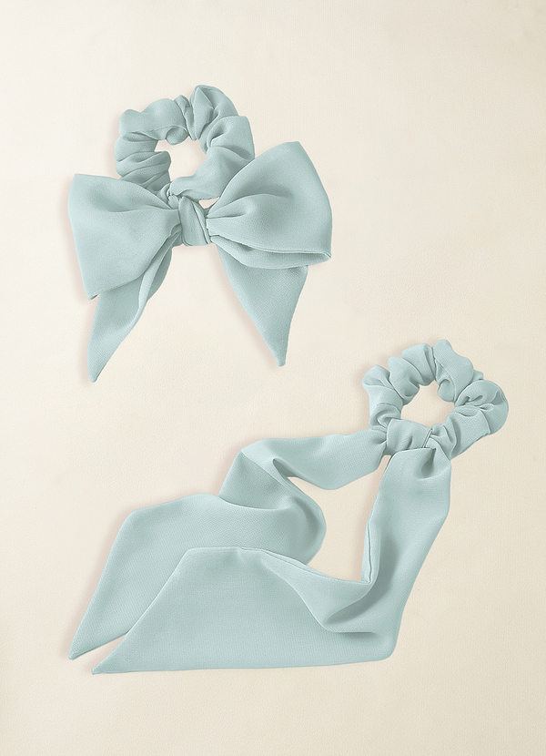 front Matching Color Chiffon Multiway Hair Scarf Scrunchie Set