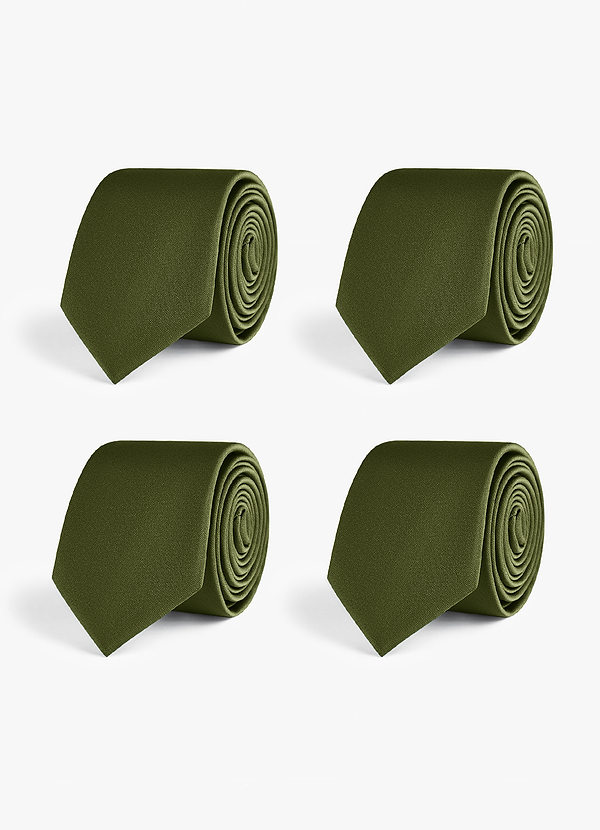 front Set di cravatte slim in raso elasticizzato – 4 pezzi