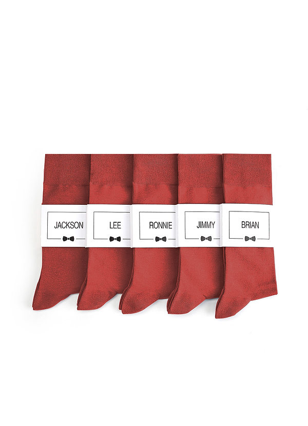 front Men's Dress Socks with Custom Label