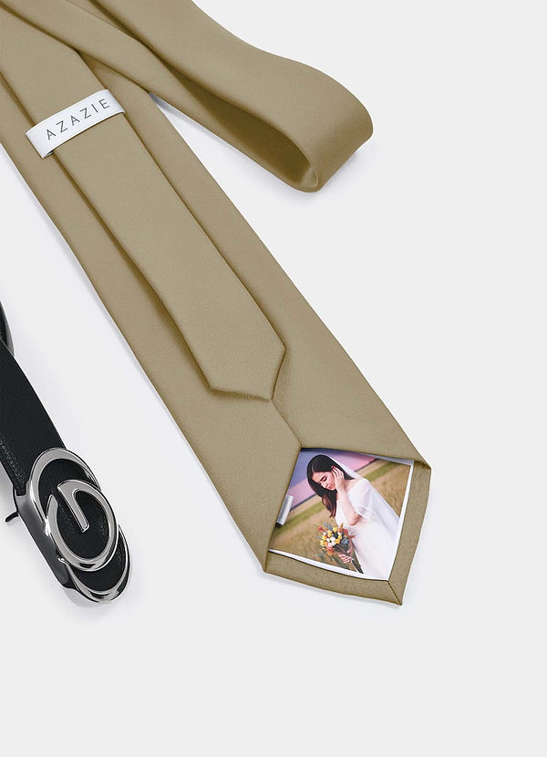 front Stropdas van stretchsatijn met gepersonaliseerde foto - stropdas op maat