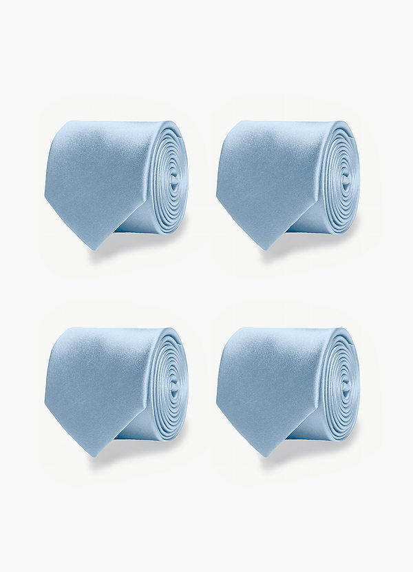 front Matte Satin Matching Groomsmen Tie Set – 4 Pieces