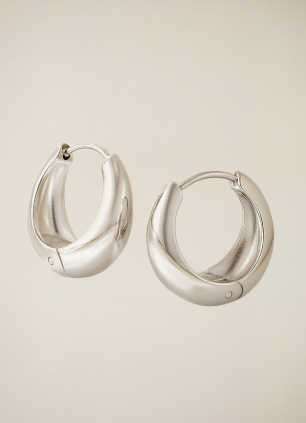 front Leah Waterproof Huggie Earrings