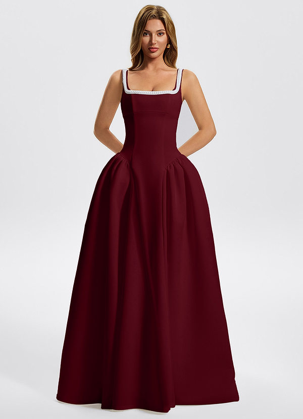Kaelin Burgundy A-Line Maxi Dress image1