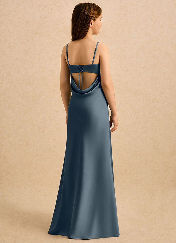 Azazie Mirabella Girls Formal Blommflicksklänningar Klänning Tubklänning i Stretch Satin Hjärtformad urringning image1