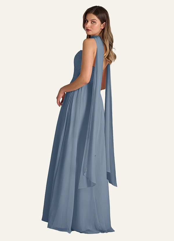 front Azazie Cachecol de chiffon da mesma cor