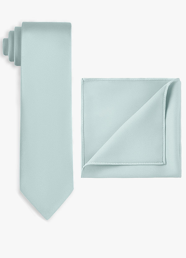 front Stretch Satin Wide Tie and Pocket Square Set