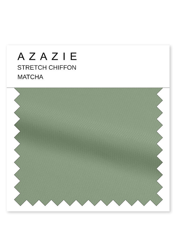 front Azazie Matcha Stretch Chiffon Swatch