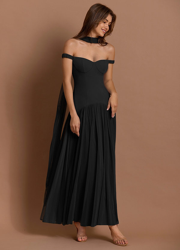 Vestido Negro Largo Isolde image1