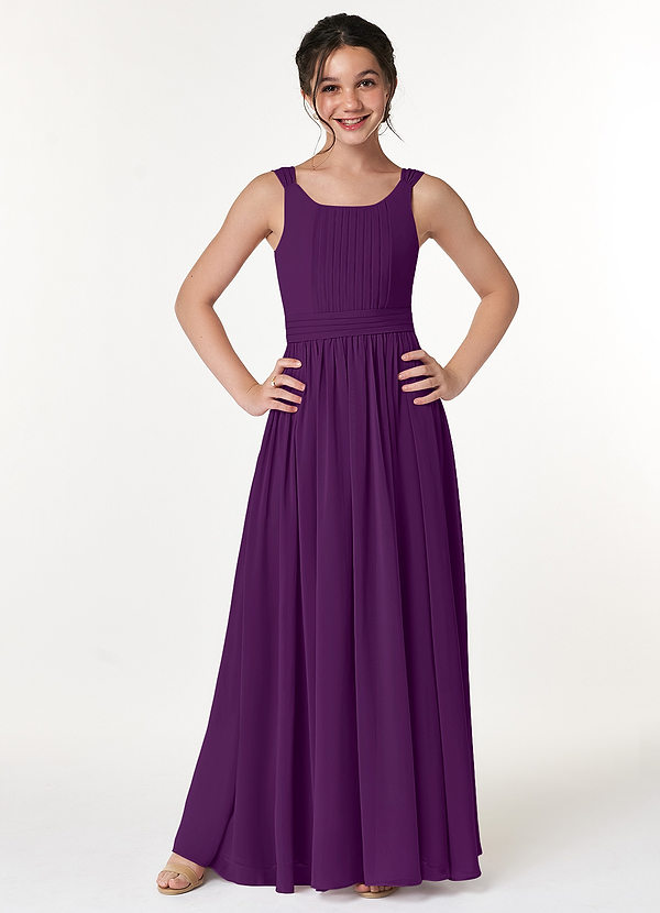 Vestidos De Dama De Honor Junior De Tul A La Altura De Té Ciruela main image 0