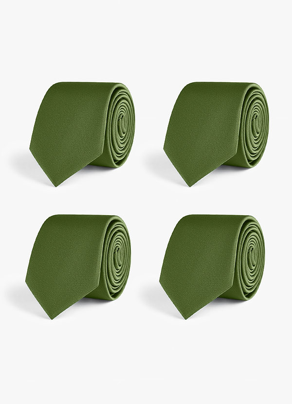 front Stretch Satin Skinny Tie Set – 4 Pieces