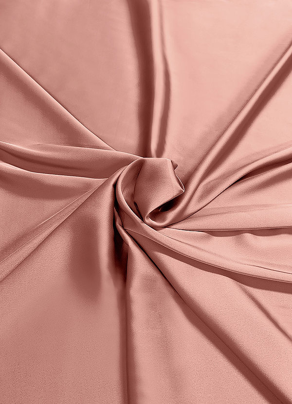 front Azazie Rosette Stretch Satin Fabric By the Yard