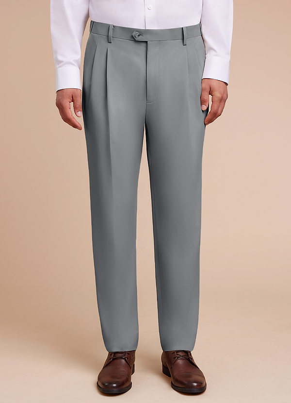 front Owen Gris Pantalon de costume léger et ajusté