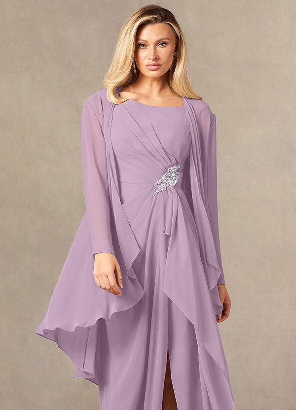 front Azazie Matching Color Devereaux Chiffon Wrap