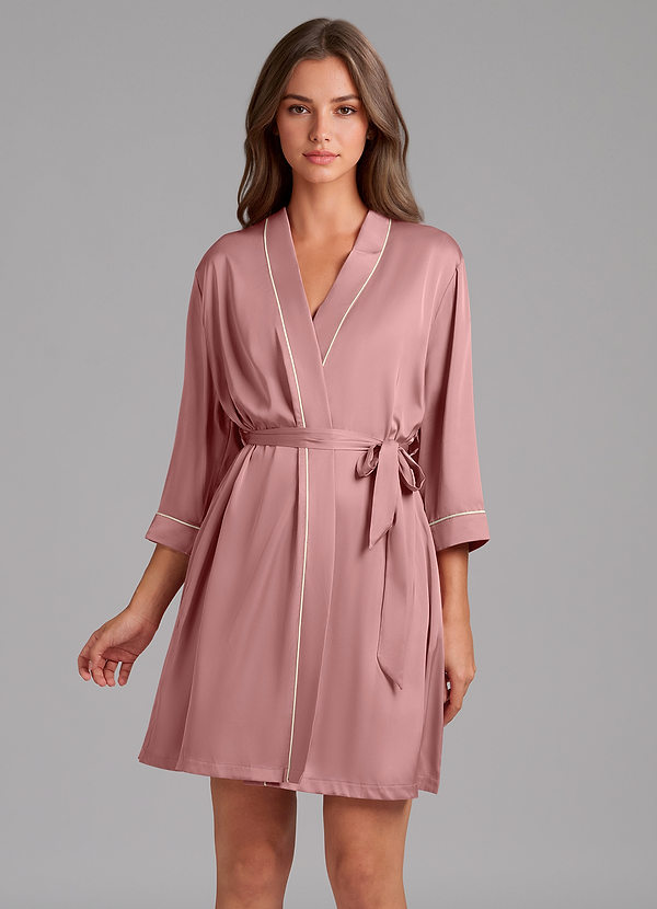 Satin Piped Robe front