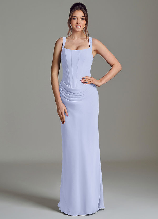 Azazie Niamh Suknie dla druhen Syrena Gorset Szyfon Do ziemi Sukienka image1