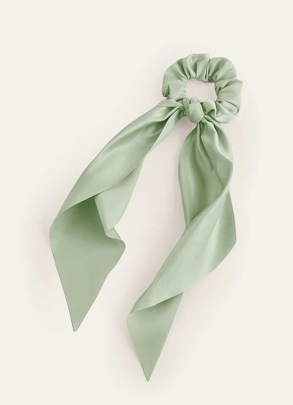 front Chouchou en satin mat de couleur assortie