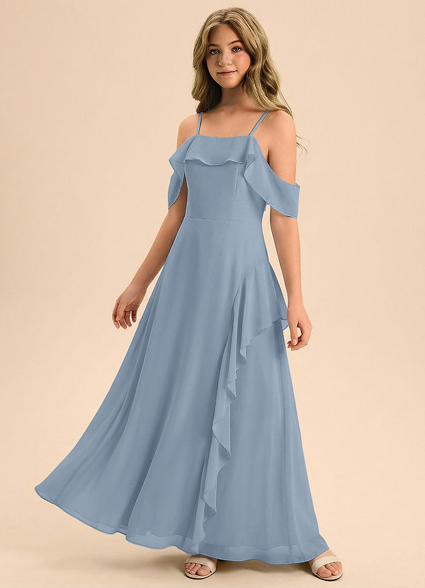 Azazie Junia Junior Klänning av A-Line i Chiffong Off the shoulder image1