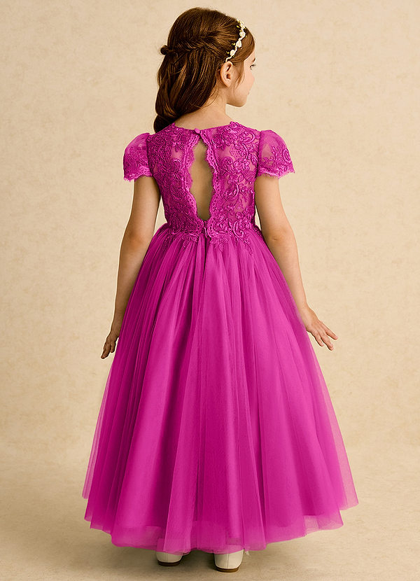 Azazie Puff Klänningar för brudeflicka Klä Balklänning i Tyll Spets image1