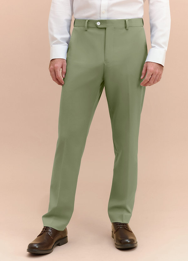 front James Pistachio Structured Stretch Dress Pants