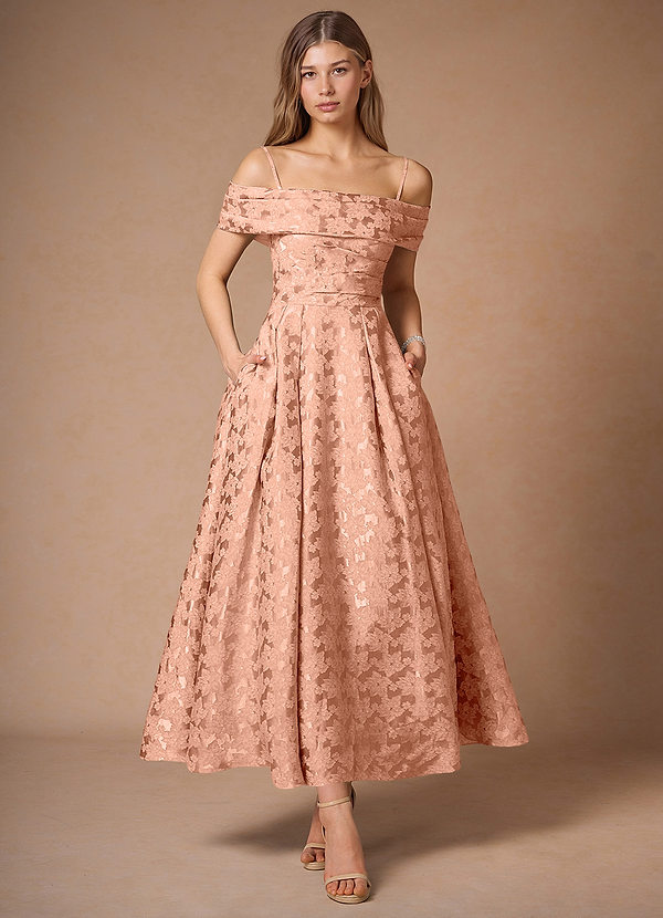 Maelys Blush Pink Midi Dress image1