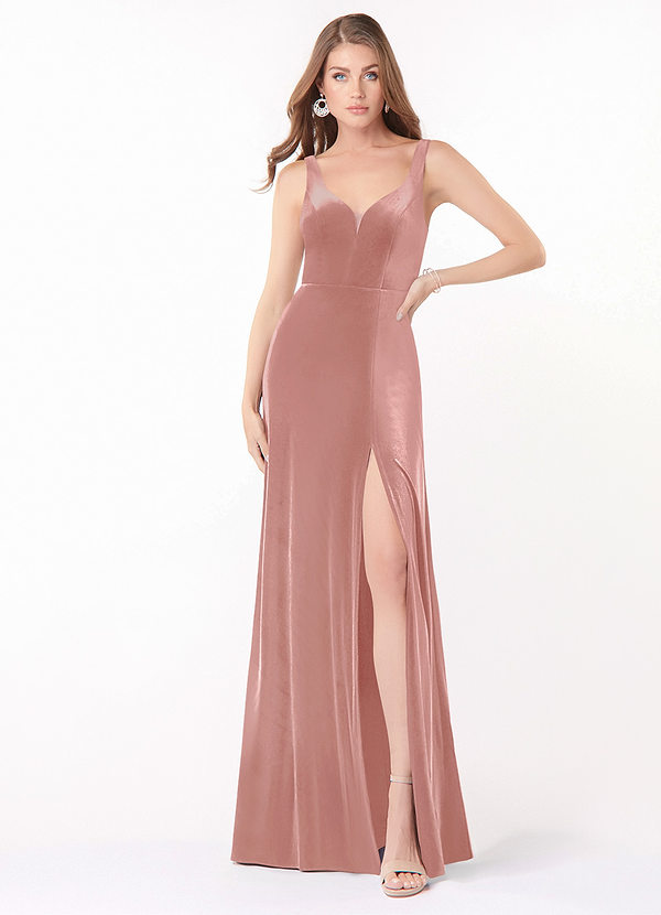 Azazie Verona Velvet Dress At-home Try On Dresses  image1