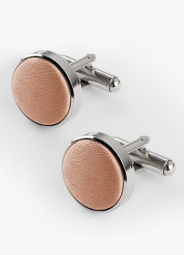front Rounded Matte Satin Cuff Links