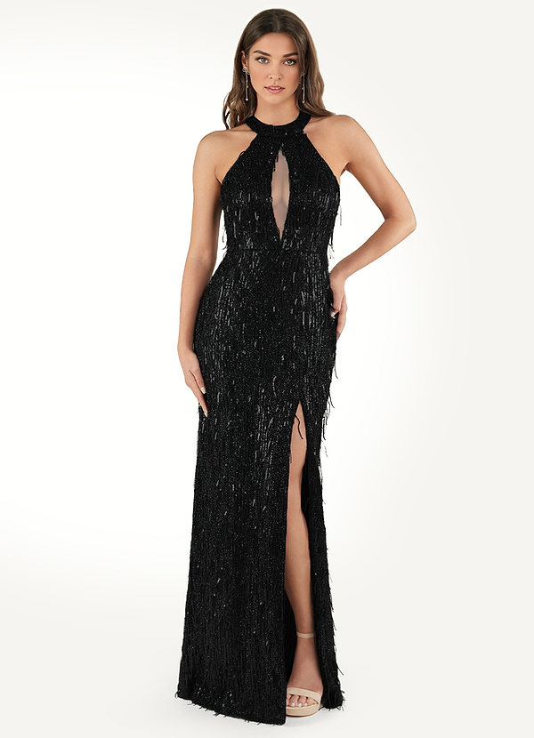 Tammy Black Halter Cut Out Maxi Dress Atelier Dresses | Azazie