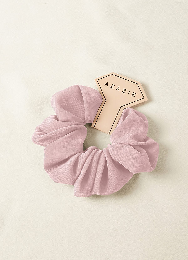 front Bijpassende kleur bruidsmeisjes chiffon oversize scrunchie set