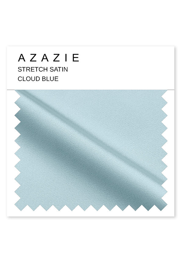 front Azazie Cloud Blue Stretch Satin Swatch