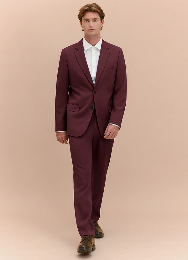 front James Cabernet Structured Stretch Suit