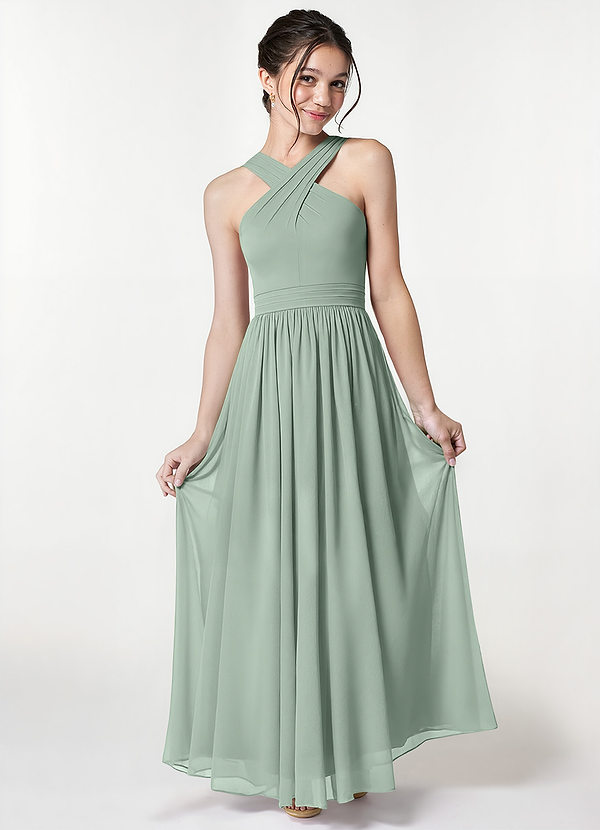 Vestidos Boho Para Damas De Honor Junior Con Falda Cascada Limón